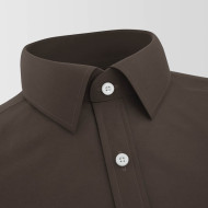 Plain Dark Brown Formal Shirt