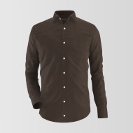 Plain Dark Brown Formal Shirt