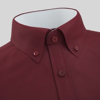 Maroon Formal Shirt With White Contrast 