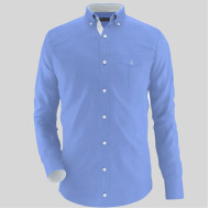 Sky Blue Formal Shirt With White Contrast 