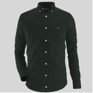 Solid Green Formal Shirt With Front Pocket 