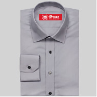 Gray Poplin Formal Shirt 