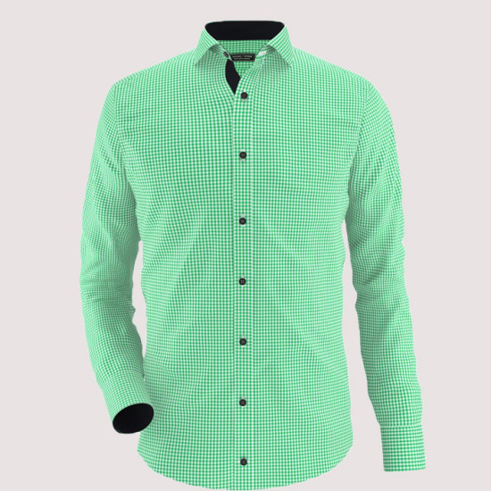 Green Check Formal Shirt 