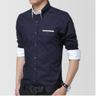 Royal Blue With White contrast Formal Shirt