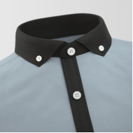 Grey With Black contrast Formal Shirt