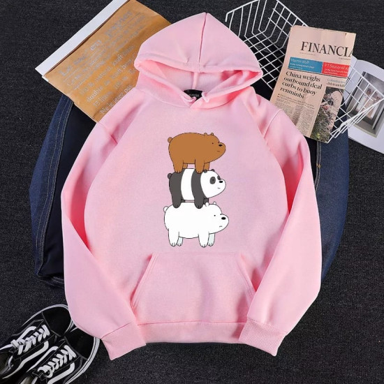 Teddy Bear Pink Pullover Fleece Hoodie Teddy Bear Pink Pullover Fleece Hoodie