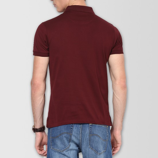 Maroon Plain Polo T-Shirt 