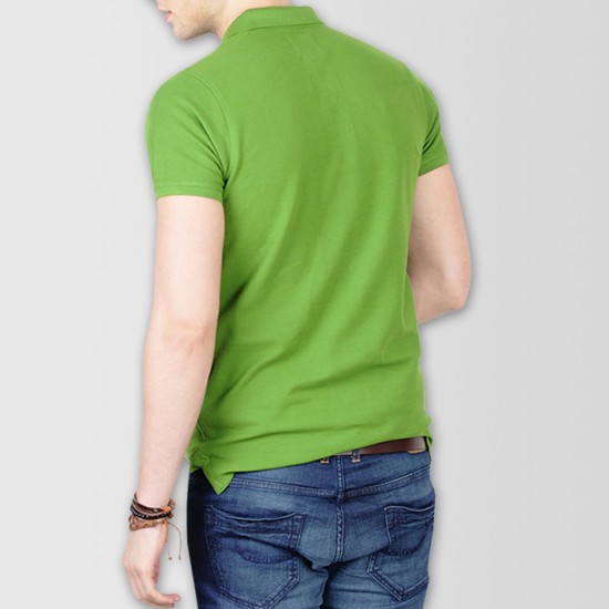 Green Plain Polo T-Shirt 