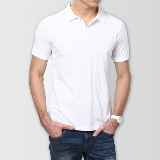 White Plain Polo T-Shirt