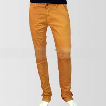 Mustard Slim Fit Cotton Jeans