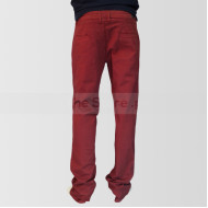 Maroon Slim Fit Cotton Jeans