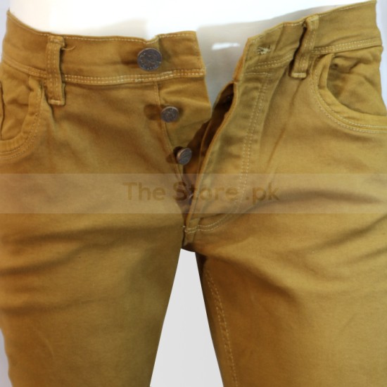 Camel Slim Fit Cotton Jeans