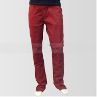 Maroon Slim Fit Cotton Jeans