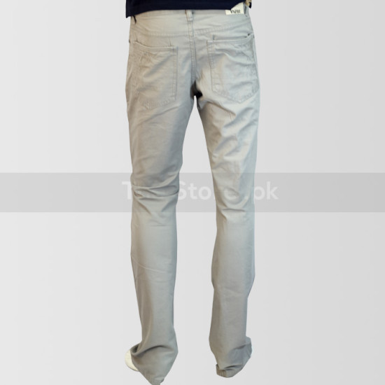 Light Grey Slim Fit Cotton Jeans