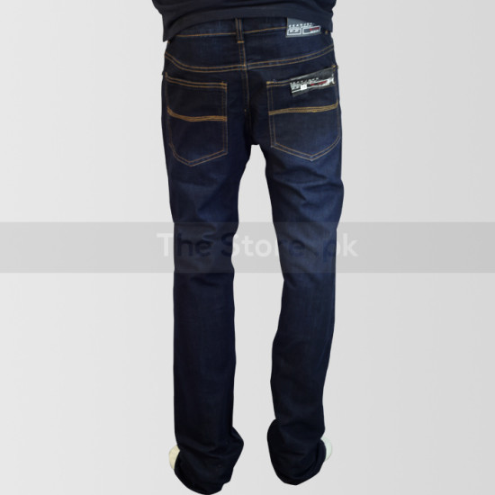 Dark Blue Regular Fit Shaded Jeans