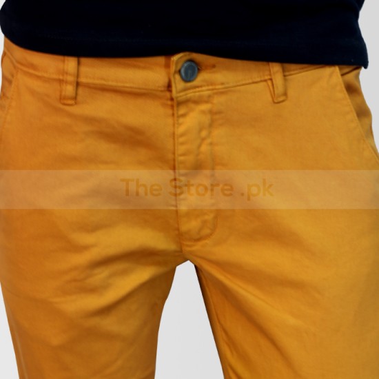 Mustard Slim Fit Cotton Jeans