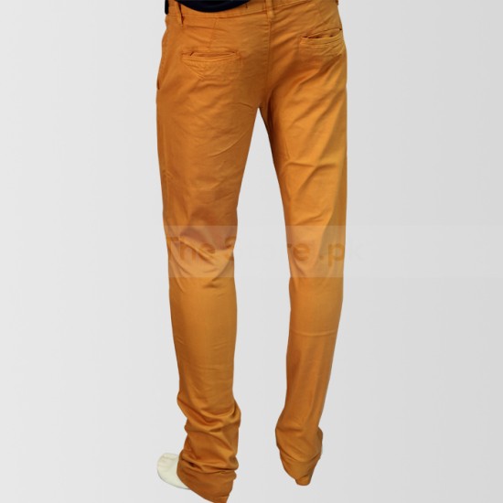 Mustard Slim Fit Cotton Jeans