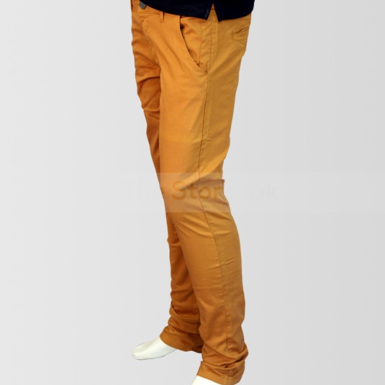 Mustard Slim Fit Cotton Jeans