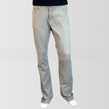 Light Grey Slim Fit Cotton Jeans