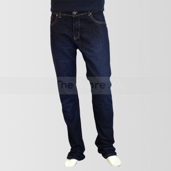 Dark Blue Regular Fit Shaded Jeans