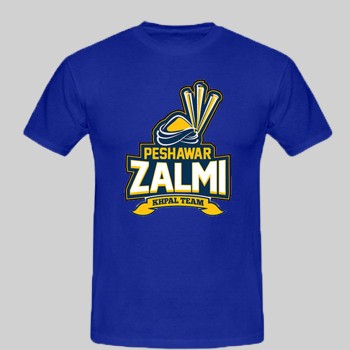 Blue Psl Peshawar Zalmi Logo T-Shirt 