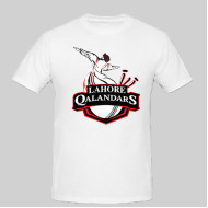 White PSL Lahore Qalandars Logo T-Shirt 