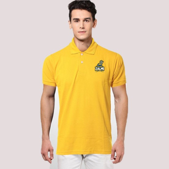 Peshawar Zalmi Yellow Polo T-Shirt 