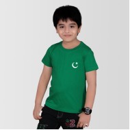 Pakistani Flag T-shirt with Small Crescent for Kids