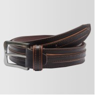 Brown 3 Peice Original Cow Leather Men's Belt