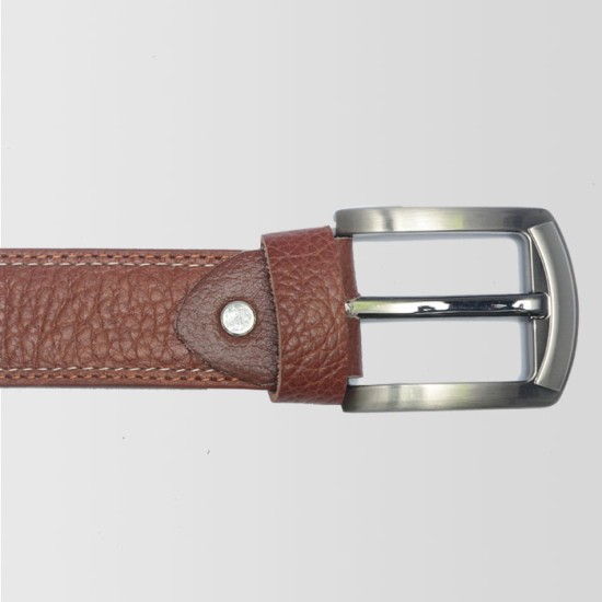 Brown Pattern  Original Cow Leather Men's Belt