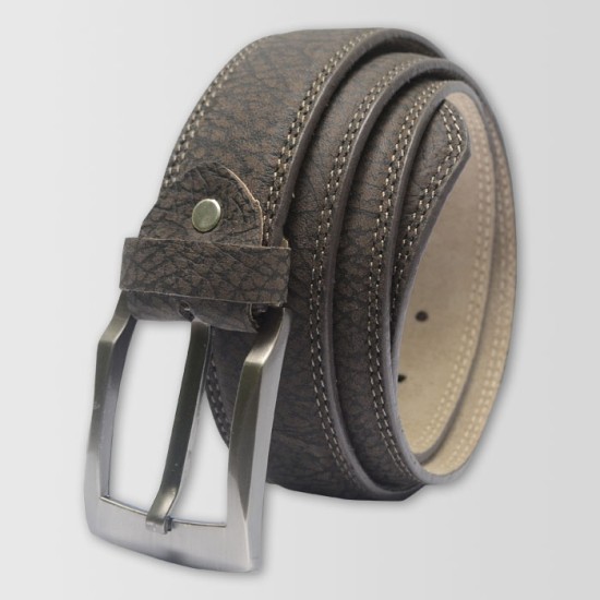 Gray Brown Original Cow Leather Men's Belt