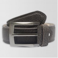 Gray Brown Original Cow Leather Men's Belt