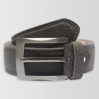 Gray Brown Original Cow Leather Men's Belt