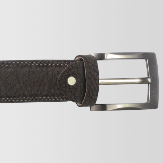 Gray Brown Original Cow Leather Men's Belt