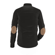 Black Casual Shirt With Brown Contrast 