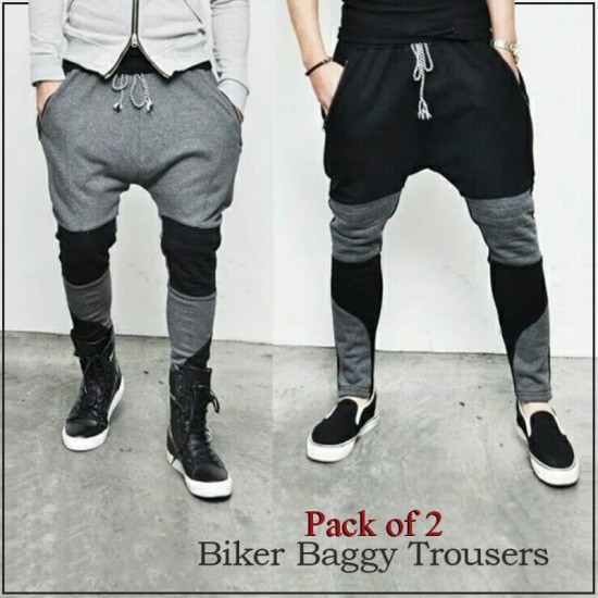 Pack Of 2 Biker Baggy Trousers 