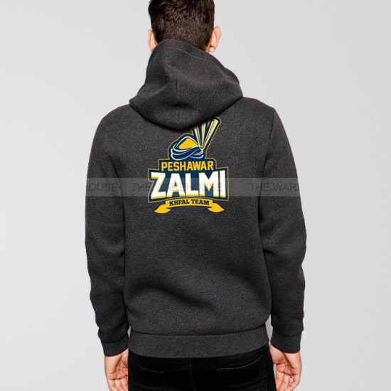 Peshawar Zalmi Psl Charcoal Grey Zipper Hoodie