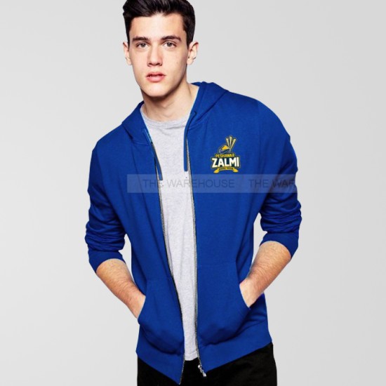 Peshawar Zalmi Psl Royal Blue Zipper Hoodie