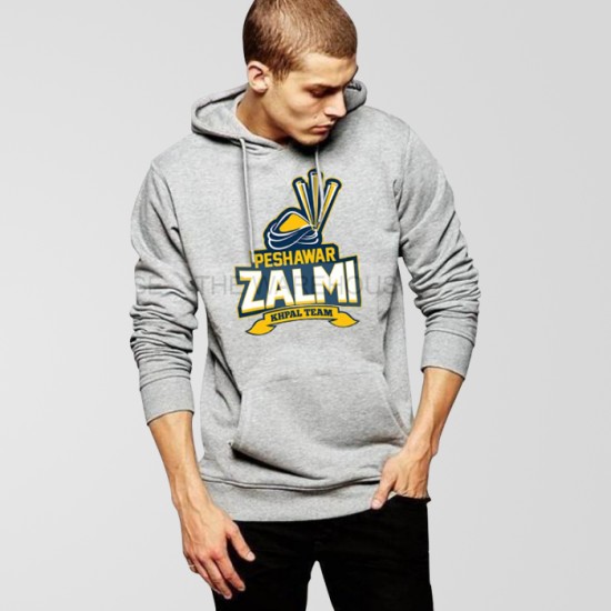 Peshawar Zalmi Psl Grey Hoodie