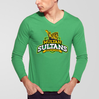 Multan Sultans PSL V-Neck Full Sleeves T-Shirt