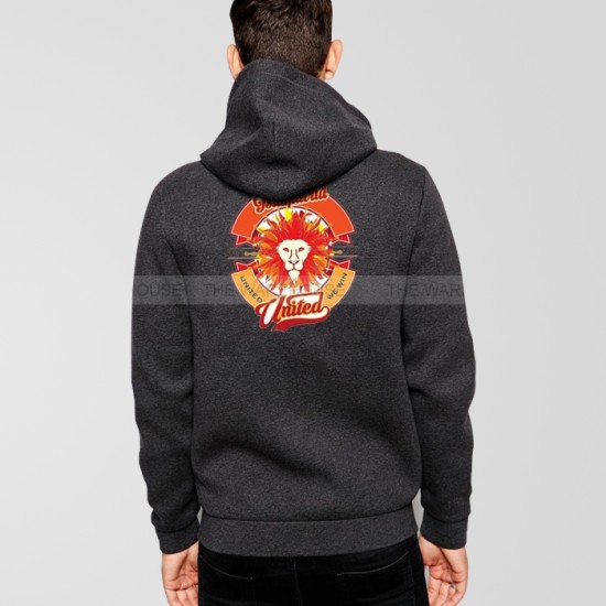 Islamabad Uniteds Psl Charcoal Grey Zipper Hoodie