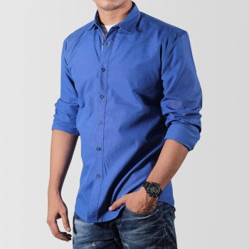 Royal Blue Woven Shirt