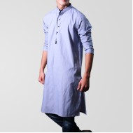 Blue Self Kurta