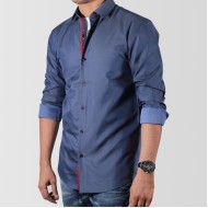 Navy blue with Fashion cont shirt