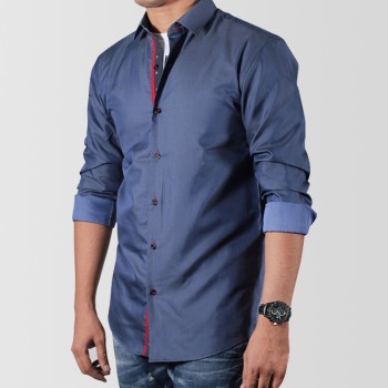 Navy blue with Fashion cont shirt