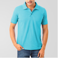 Turquoise Plain Polo T-Shirt
