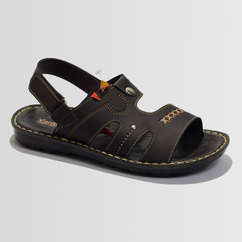 Gray & Yellow Pattern Casual Sandal 