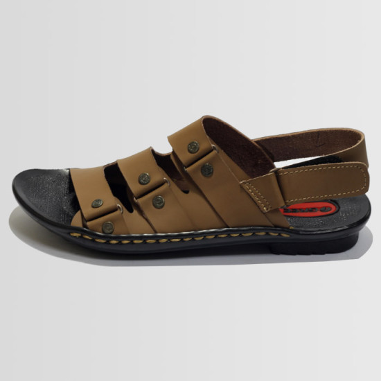 Camel Synthetic Leather Sandal