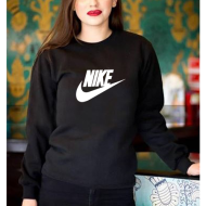 Black Women's Sweat Shirt With Nike Logo