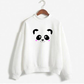 Women's Sweat Shirt With Panda Logo